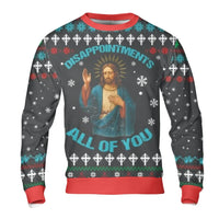 Humorous Jesus Ugly Christmas Sweater, Jesus Disappointments Sweatshirt, Jesus Holiday Sweatshirt, Retro Xmas Crewneck, Humorous Christmas Present
