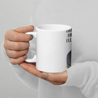 Festive Candy Cane Christmas Mug, Evergreen Pine Branch Coffee Mug, Winter Holiday Ceramic Cup, Comfy Christmas Present for Coffee Lover