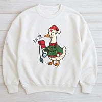 Humorous Cuff Em Goose Sweatshirt, Nurse Christmas Sweatshirt, Holiday Healthcare Worker Crewneck, Adorable Nursing Student Present, Xmas Sweatshirt