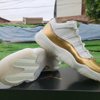 Low Top Sneakers, White Gold Colorway, Lace Up Design, Casual Gift for Sneaker Fans