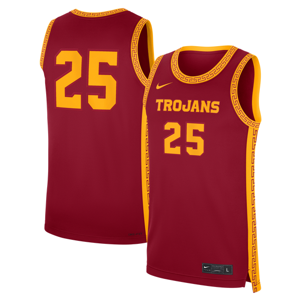 #25 Cardinal USC Trojans Road Replica Basketball Jersey