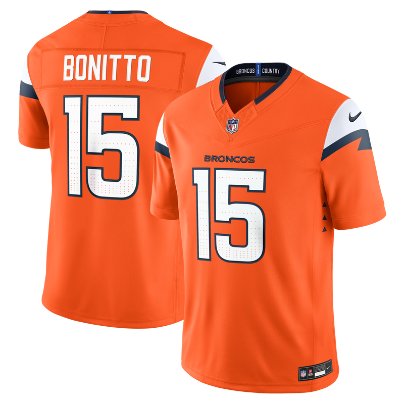Denver Broncos Nik Bonitto Orange Team Stitched Limited Jersey