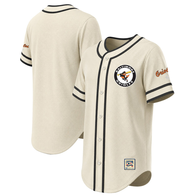 Baltimore Orioles Natural Throwback Fashion Jersey