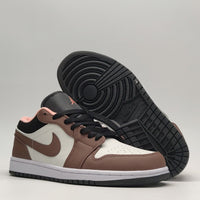 Low Top Sneakers, Brown White Colorway, Lace Up Design, Casual Gift for Sneaker Fans