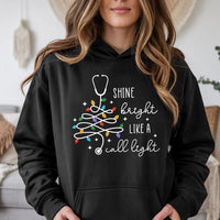 Stethoscope Tree Holiday Hoodie, Christmas Nurse Hoodie, Healthcare RN Sweatshirt, Nursing Student Medical Pullover Hoodie, Xmas Present