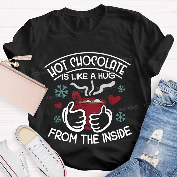Comfy Winter Holiday Quote T-Shirt, Hot Chocolate Christmas Shirt, Adorable Hot Cocoa Season Tee, Retro Christmas Graphic Shi