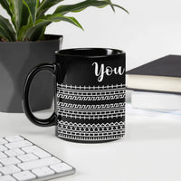 Ugly Christmas Sweater Coffee Mug, Nordic Fair Isle Ceramic Mug, Comfy Holiday Winter Tea Cup, Seasonal Christmas Coffee Present