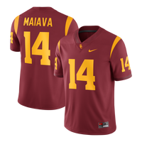 Jayden Maiava USC Trojans Game Football Jersey - Cardinal