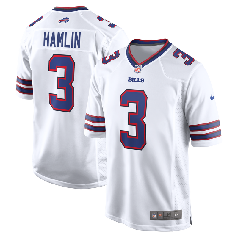 Buffalo Bills Damar Hamlin White Game Jersey