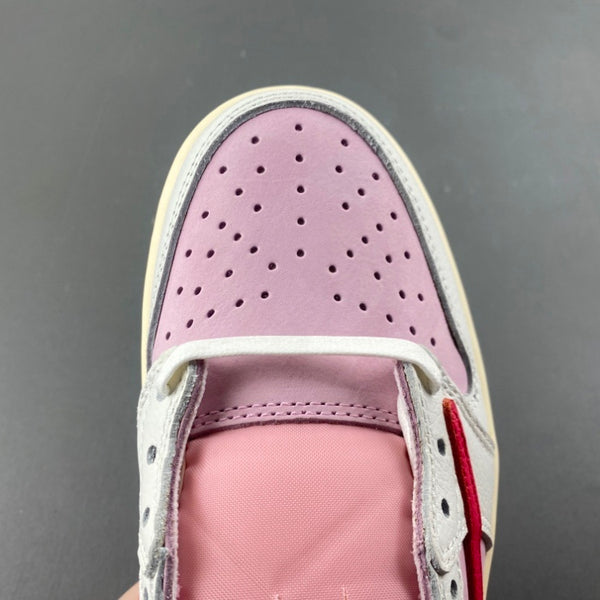 Low Top Sneakers, White Pink Colorway, Reverse Hook Design, Lace Up Design, Casual Gift for Sneaker Fans