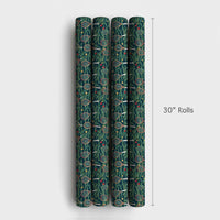 Racket and Ornament Gift Wrap, Tennis Christmas Wrapping Paper, Festive Sports Holiday Wrapping Paper, Tennis Player Xmas Gift Wrap Roll