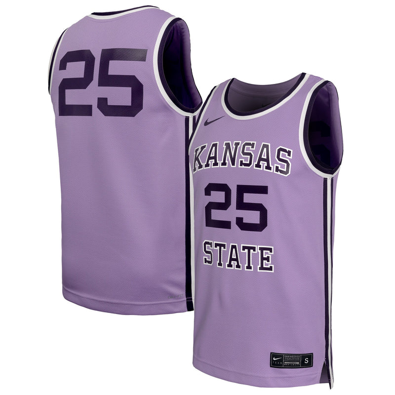 #25 Kansas State Wildcats Replica Basketball Jersey - Purple
