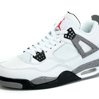 Sneakers, White Gray Colorway, Lace Up Design, Casual Gift for Sneaker Fans