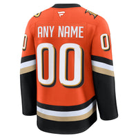 Anaheim Ducks Orange Home Premium Custom Jersey