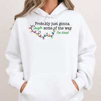 Humorous Christmas Quote Sweatshirt, Probably Just Gonna Jingle Some of the Way Hoodie, Holiday Lights Pullover, Sarcastic Xmas Sweater
