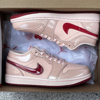 Low Top Sneakers, Pink Red Colorway, Valentine Design, Lace Up Design, Casual Gift for Sneaker Fans