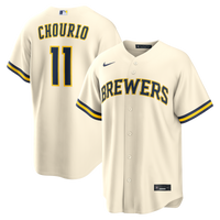 Milwaukee Brewers Jackson Chourio Cream Home Replica Jersey