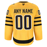 Pittsburgh Penguins Gold Alternate Authentic Pro Custom Jersey
