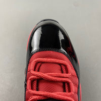 Low Top Sneakers, Black Red Colorway, Lace Up Design, Casual Gift for Sneaker Fans