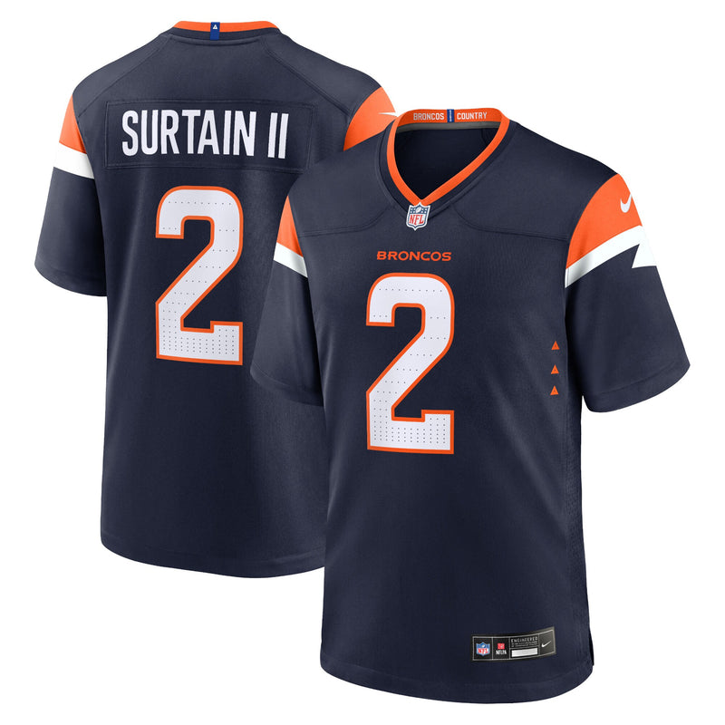 Denver Broncos Patrick Surtain II Navy Alternate Game Jersey