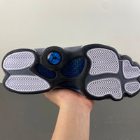 High Top Sneakers, Blue White Gray Colorway, Lace Up Design, Casual Gift for Sneaker Fans