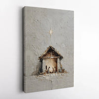 Star of Bethlehem Canvas Art, Nativity Scene Canvas Print, Religious Christian Canvas, Christmas Holiday Wall Decor, Faith Home Present