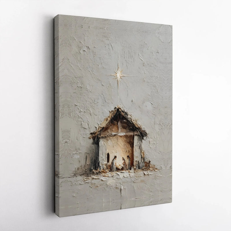 Star of Bethlehem Canvas Art, Nativity Scene Canvas Print, Religious Christian Canvas, Christmas Holiday Wall Decor, Faith Home Present