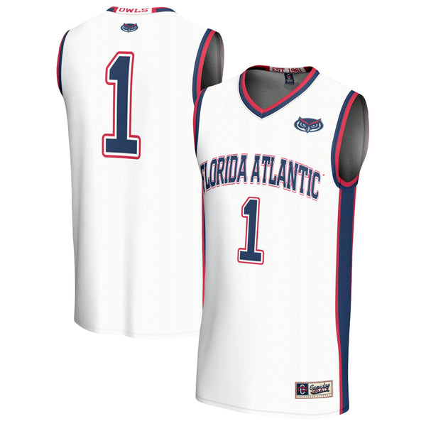 #1 Florida Atlantic Owls Lightweight Basketball Jersey - White