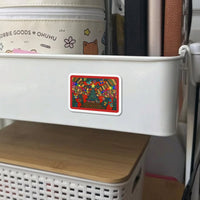 Colorful Folk Art Holiday Fridge Magnet, Christmas Tree Magnet, Presents and Stockings Die Cut Decor, Festive Present for Christmas Lovers