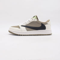 Low Top Golf Shoes, White Brown Colorway, Lace Up Design, Casual Gift for Shoe Lovers