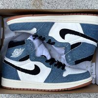 High Top Sneakers, White Blue Black Colorway, Lace Up Design, Casual Gift for Sneaker Fans