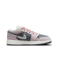 Low Top Sneakers, Pink Gray Colorway, Lace Up Design, Casual Gift for Sneaker Fans