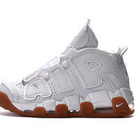 Sneakers, White Brown Colorway, Lace Up Design, Casual Gift for Sneaker Fans