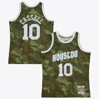 Houston Rockets Sam Cassell 1993 Ghost Camo Swingman Jersey - Green