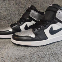 Sneakers, Black Silver Colorway, Lace Up Design, Casual Gift for Sneaker Fans