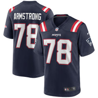 New England Patriots Bruce Armstrong Navy Game Retired Player Jersey