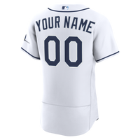 Tampa Bay Rays White Home Authentic Custom Jersey