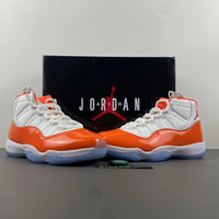 Low Top Sneakers, White Orange Colorway, Leather Footwear, Lace Up Design, Casual Gift for Sneaker Fans