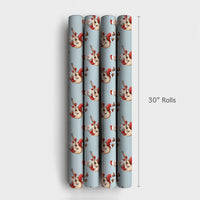 Guitarist Santa Claus Wrapping Paper, Acoustic Guitar Santa Wrapping Paper, Musician Christmas Wrapping Paper, Holiday Gift Wrap Roll
