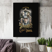 Vintage Ghosts Illustration Canvas Print, Christmas Carol Ebenezer Scrooge Canvas Wall Art, Book Lover Holiday Decor, Printable