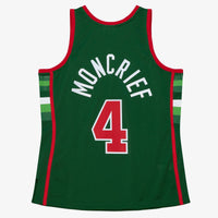Milwaukee Bucks Sidney Moncrief 1983 Dark Authentic Jersey - Burgundy/Green