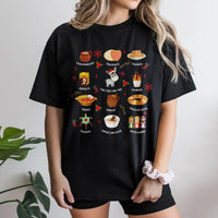 Feliz Navidad Tamales and Traditions Graphic Tee, Mexican Christmas T-Shirt, Festive Latino Holiday Shirt, Hispanic Christmas Apparel