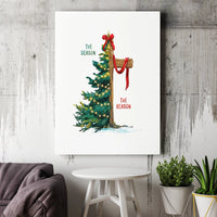 Christmas Cross Canvas Print, The Reason for the Season Canvas Art, Religious Scripture Wall Art, Holiday Faith Decor, Christian Home Present