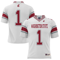 #1 Washington State Cougars Endzone Football Jersey - White