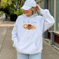 Concha Churro Hot Chocolate Hooded Sweatshirt, Tis the Season Mexican Christmas Hoodie, Pan Dulce Holiday Sweater, Mexican Food Xmas Hoodie