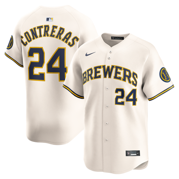 Milwaukee Brewers William Contreras Cream Home Limited Player Jersey