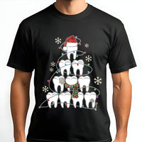 Tooth Santa Hat Holiday Shirt, Dentist Christmas T-Shirt, Dental Hygienist Graphic Tee, Humorous Dental Christmas T-Shirt, Dental Squad Present