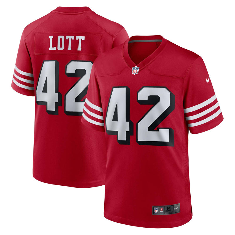 San Francisco 49ers Ronnie Lott Scarlet Retired Player Alternate Game Jersey