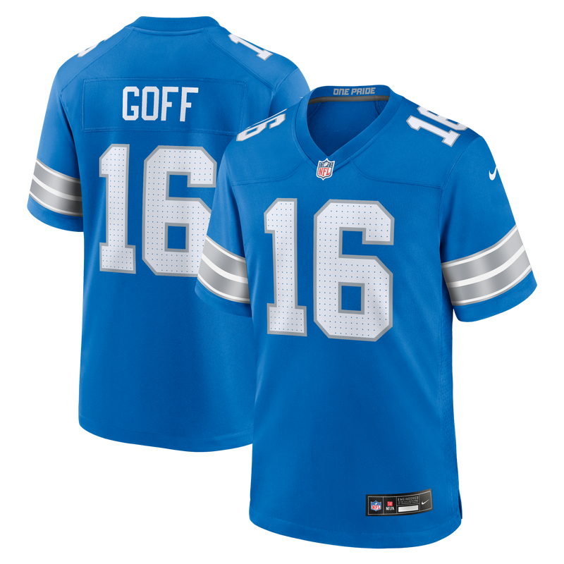 Detroit Lions Jared Goff Blue Game Jersey