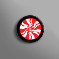 Red White Swirl Christmas Button Pin, Peppermint Candy Pin Button, Sweet Holiday Candy Badge, Xmas Festive Pinback Button for Bags